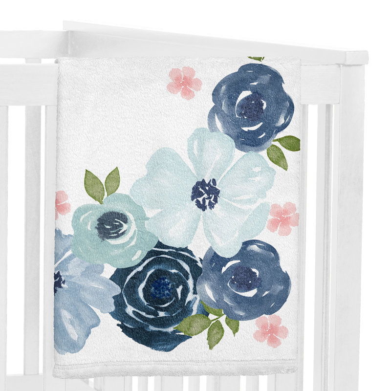 Couverture pour bébé en molleton aquarelle