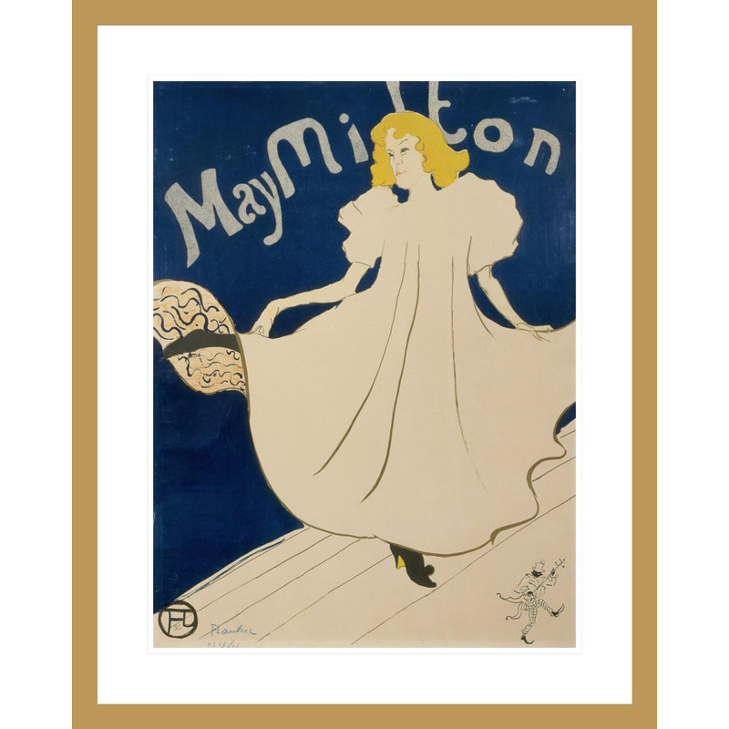 «May Milton» par Henri de Toulouse-Lautrec, impression giclée encadrée, H 29,32 po x l 23,5 po