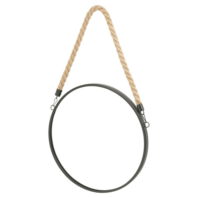 Fernwood Flat Wall Mirror, Black
