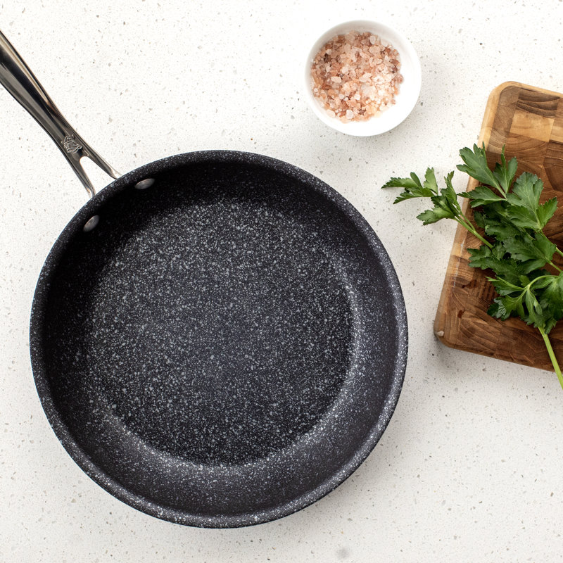 Basalt 10" Black Aluminum Saute Skillet with Ceramic Coating
