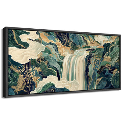 Hokusai Ukiyo-e, cascade japonaise, salon, très grandes photos, impression sur toile encadrée