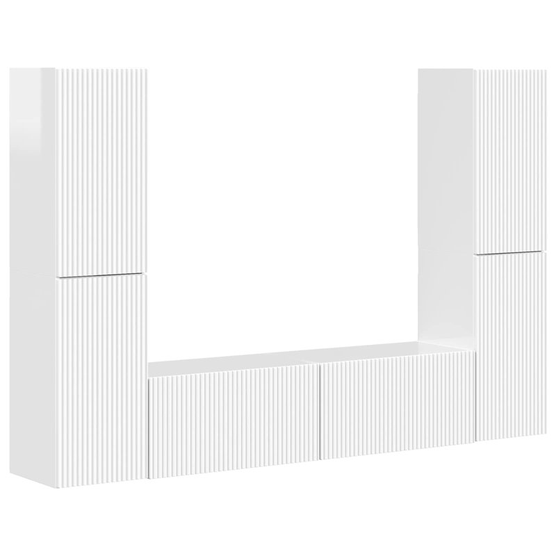 Unfinished Entertainment Centre for TVs up to 60", High Gloss White