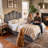 Modern Palm-Shaped Upholstered Bed with Lift Up Storage, Queen, Gray Velvet-1590389987-1604685467