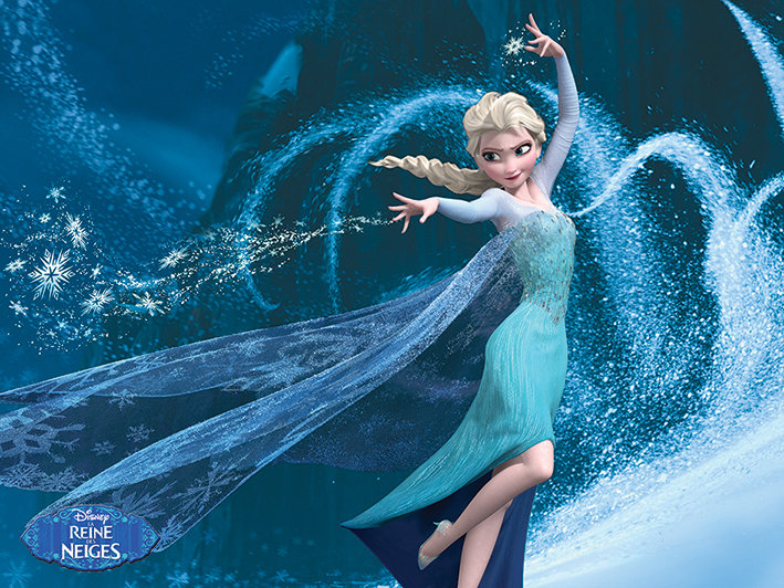Elsa Magic French Graphic Art Print on Canvas