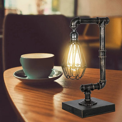 Lampe de bureau à tube Edison Steampunk