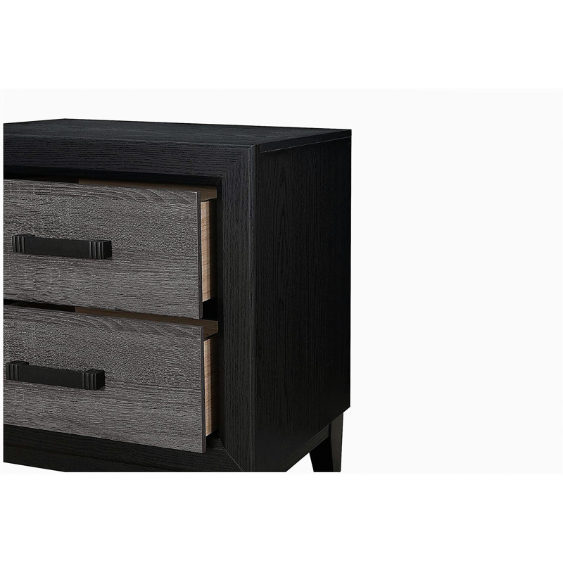 Table de chevet gris et noir SOLUTO