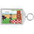 Personalized Name That Toon Family Backyard Barbeque Single Mom 2 boys Rhinestone Bordered Key Chain-106950212