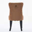 Chaises de salle à manger rembourrées en lin, de 2, café Tissu en lin épais, structure en bois massif, look élégant. Sw6801cf, chaise contemporaine 2, en lin de qualité, assise confortable, élégante.-125550846