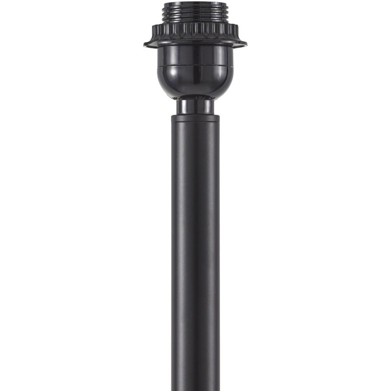 Black Iron Floor Lamp with White Cotton Shade