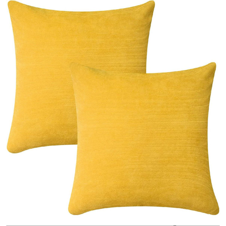 Floor Cushion Cover - Square Yellow