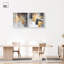 «Gilded Tranquil Abstract Art», ensemble de 2 panneaux par Shadowbox -2029157832-2029157838