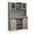 70" Tall Farmhouse Coffee Bar Cabinet With Sliding Barn Doors, Ample Storage Shelves-802586809