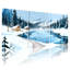 «Winter forest Winter Landscape with Snowy Trees and River», ensemble de 3 impressions sur toile-776738237