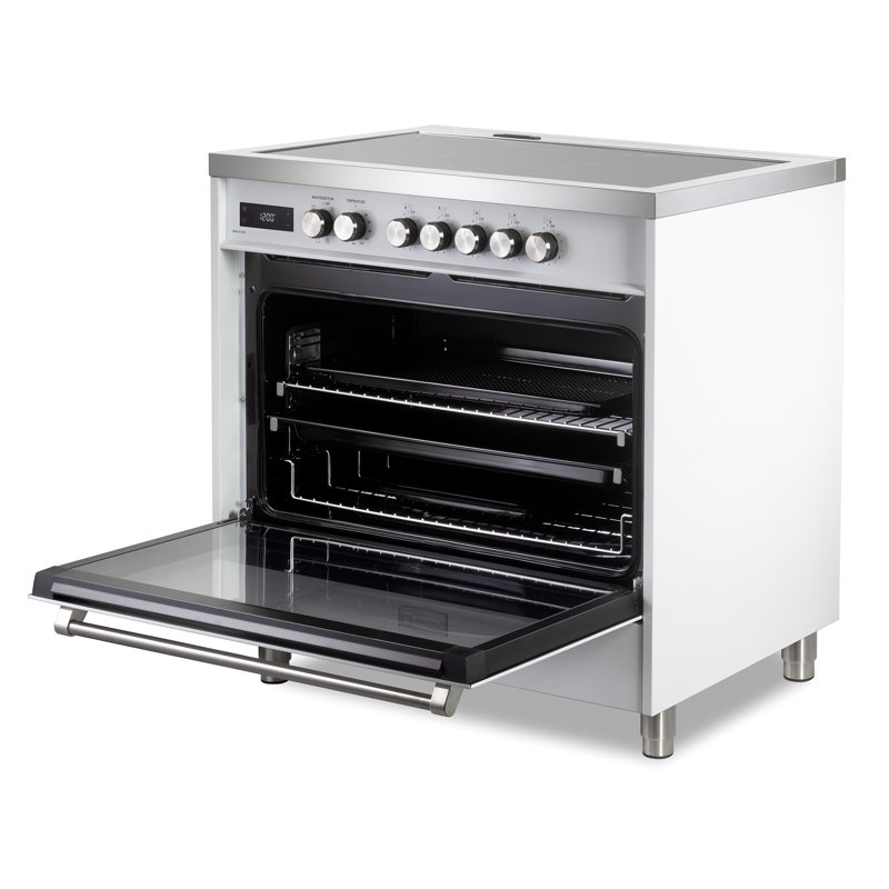 Portée à induction 36 pouces avec 5 éléments à induction Verona Ultima Series (blanc), Blanc