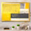 «Gray Meets Yellow Modern Art VII», reproduction sur toile flottante