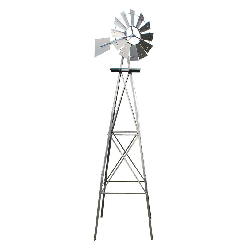 Metal Windmill, Silver