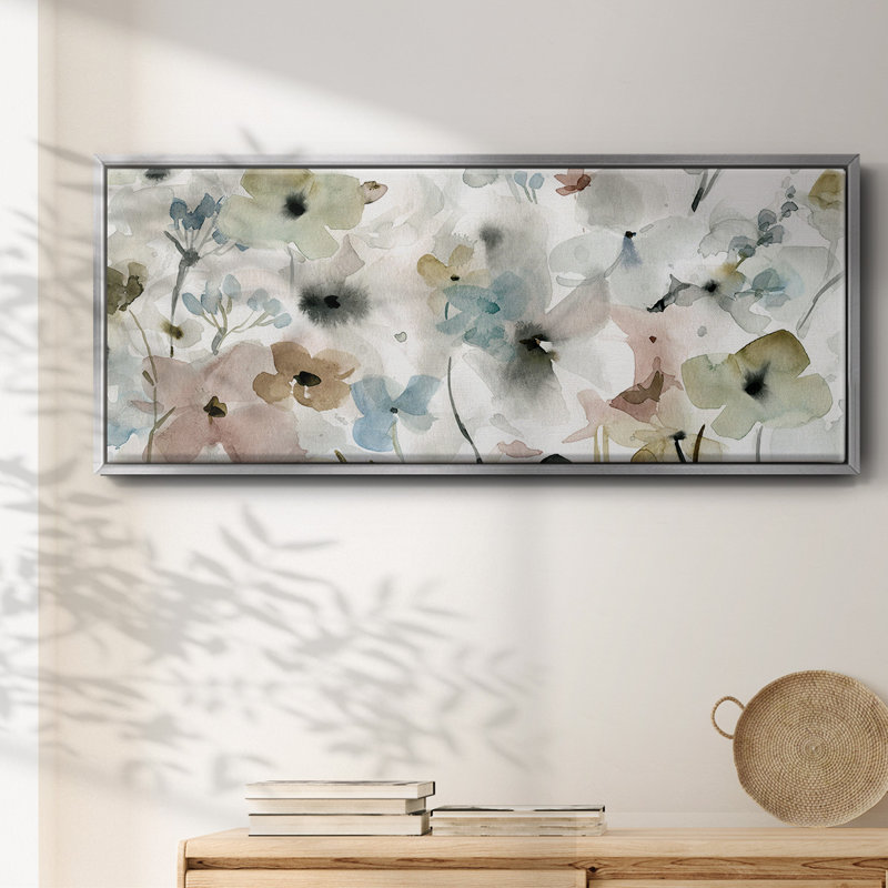 Evening Garden- Framed Canvas, 8" H x 20" W