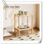 Table d'appoint Table de bout en rotin Table de chevet pour petits espaces Chambre à coucher, salon, table de chevet en bambou et verre-1628930317