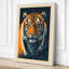 Tiger in Night Japandi - Wrapped Canvas-177689752-177689753