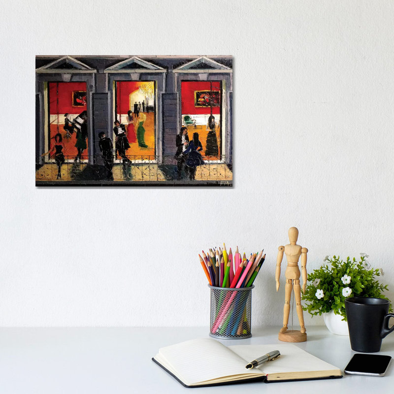 Soiree Parisienne by Mona Edulesco - Wrapped Canvas Gallery-Wrapped Canvas Giclée, 20.32 cm H x 30.48 cm W