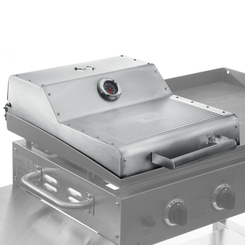 Yukon Glory 36-inch griddle hood with warming shelf, stainless steel, fits Blackstone 1825