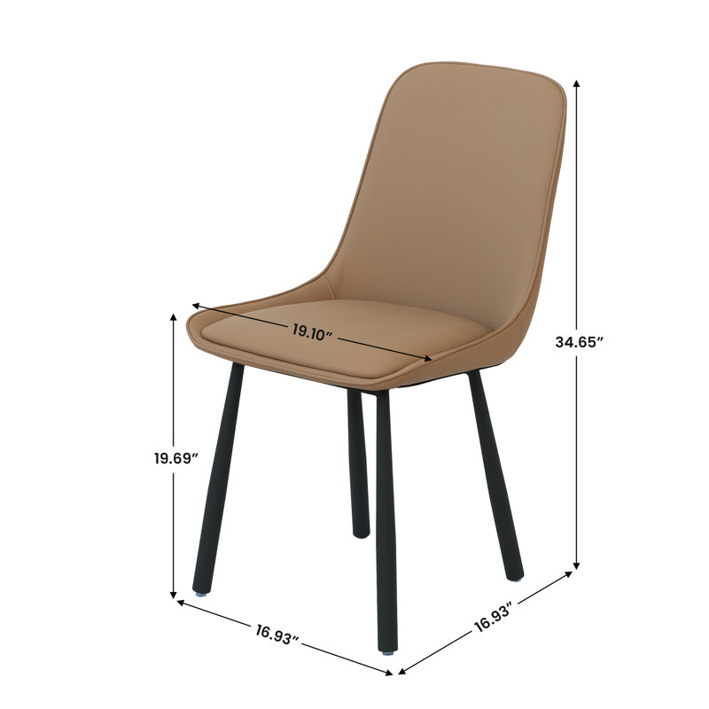 Chaise de salle à manger rembourrée Juvan, Brun