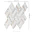 Auralie Rhombus 11 in. x 12 in. Polished Marble Mosaic Floor and Wall Tile