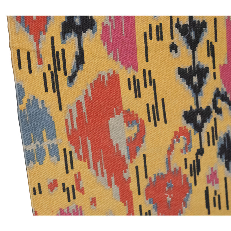 Flatweave Wool Ikat Area Rug in Multi
