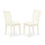 Ensemble de table de salle à manger 3 pièces pour petits espaces comprenant une table de salle à manger carrée et 2 chaises en tissu de lin, blanc lin-1447263916-1393820222-1393820217