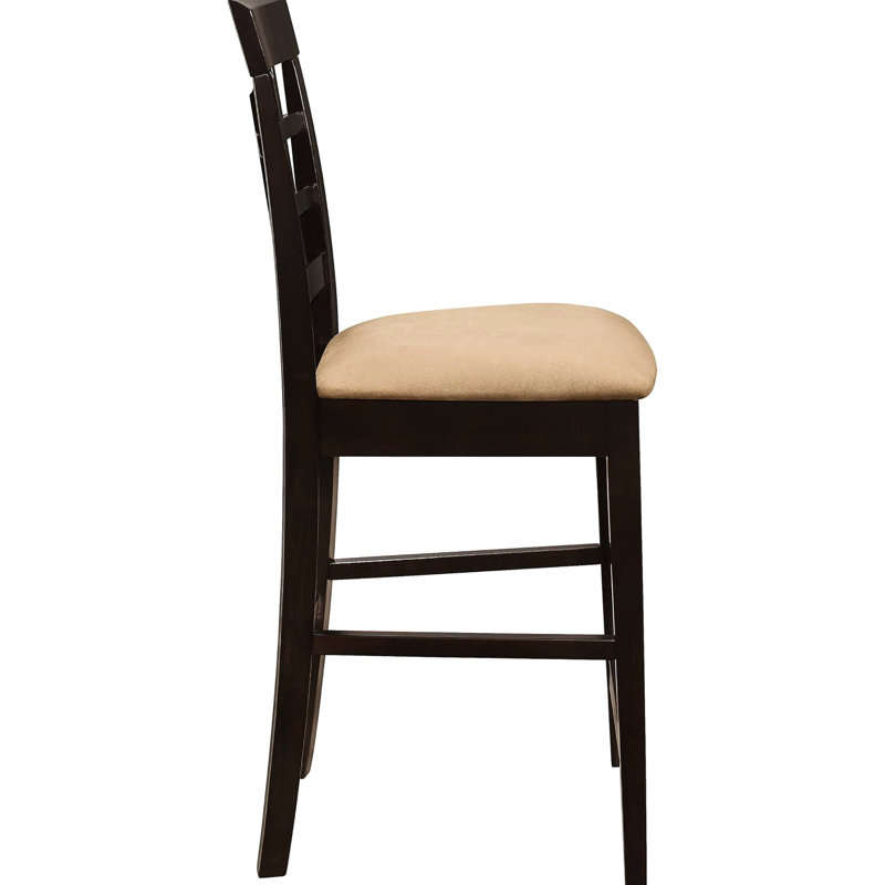 2 tabourets de comptoir de hauteur en beige et cappuccino - pour un repas décontracté 2 confortables pour les moments de détente