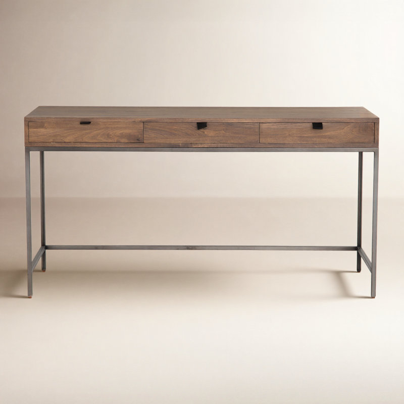 Trey Solid Wood Writing Desk, Auburn Poplar