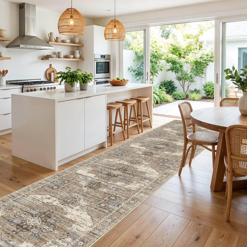 Washable Area Rugs - Large Rugs for Living Room Stain Resistant Carpet Vintage Rugs for Bedroom with Non Slip Backing Home Decor Floor Decoration Mat