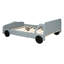 Lit plateforme gris en forme de voiture avec roues robustes - Option de chambre à coucher confortable pleine grandeur et pratique-1335130130-1335130128
