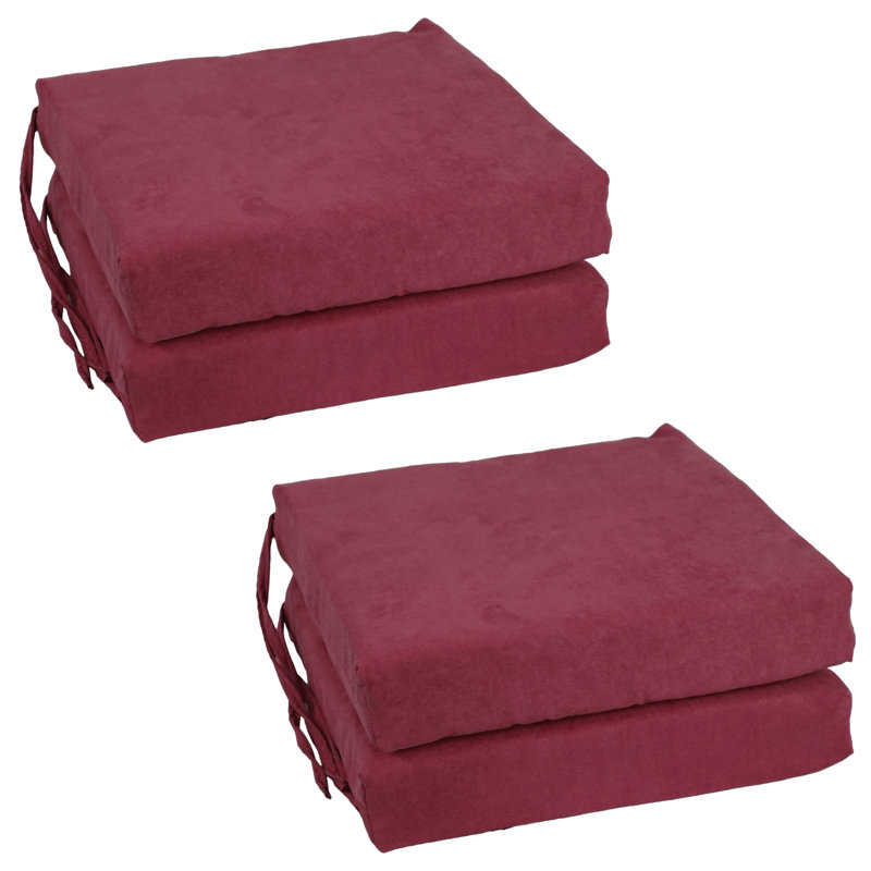 Outdoor 3'' Seat Cushion, Red Wine