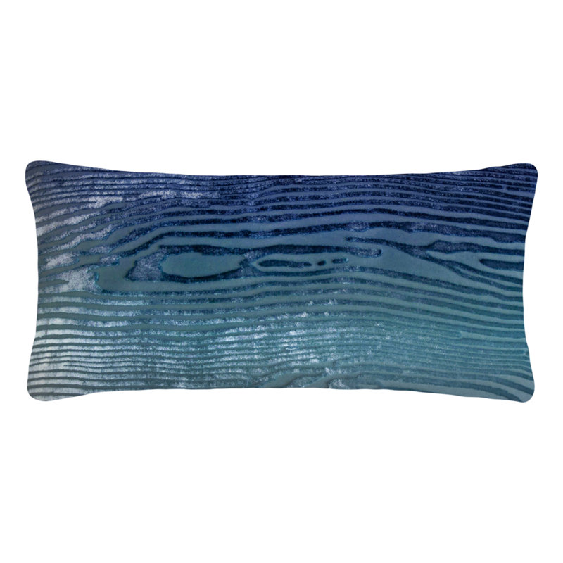  Rectangle Velvet Pillow Cover & Insert, Shark Blue