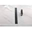 Drain de douche linéaire avec grille à motif, 24 x 2,75 x 2 po, acier inoxydable, 1 pièce, drain linéaire, noir mat, crépine