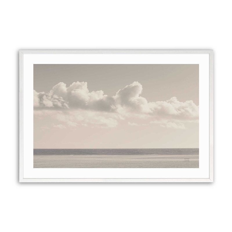 «Calm Ocean Skies», Blanc opaque, H 12 po x l 15 po