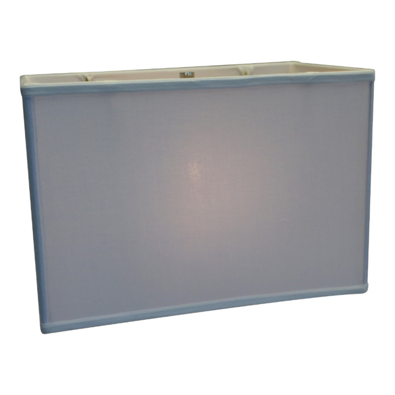Abat-jour rectangulaire en lin H 11 po x l 10 po (araignée), blanc