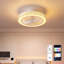 Ventilateur de plafond intelligent WiFi et Bluetooth 18 "avec lumière RVBAI Lumary, ventilateur encastré Lumary, 6 vitesses, compatible avec Alexa, Google Assistant, télécommande