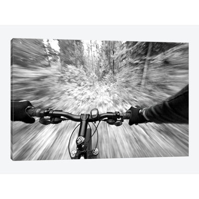 " First Person Blurred Motion Mountain Biking View, West Glacier, Montana, USA " by Chuck Haney