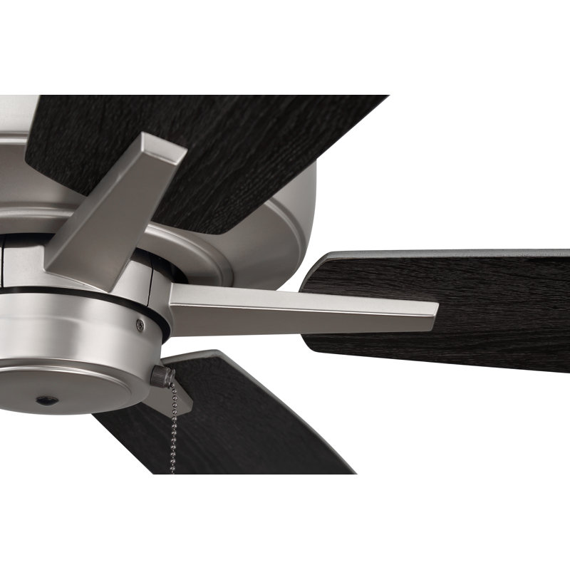 Super Pro 60" Fan 60'' Ceiling Fan, Brushed Satin Nickel/Black