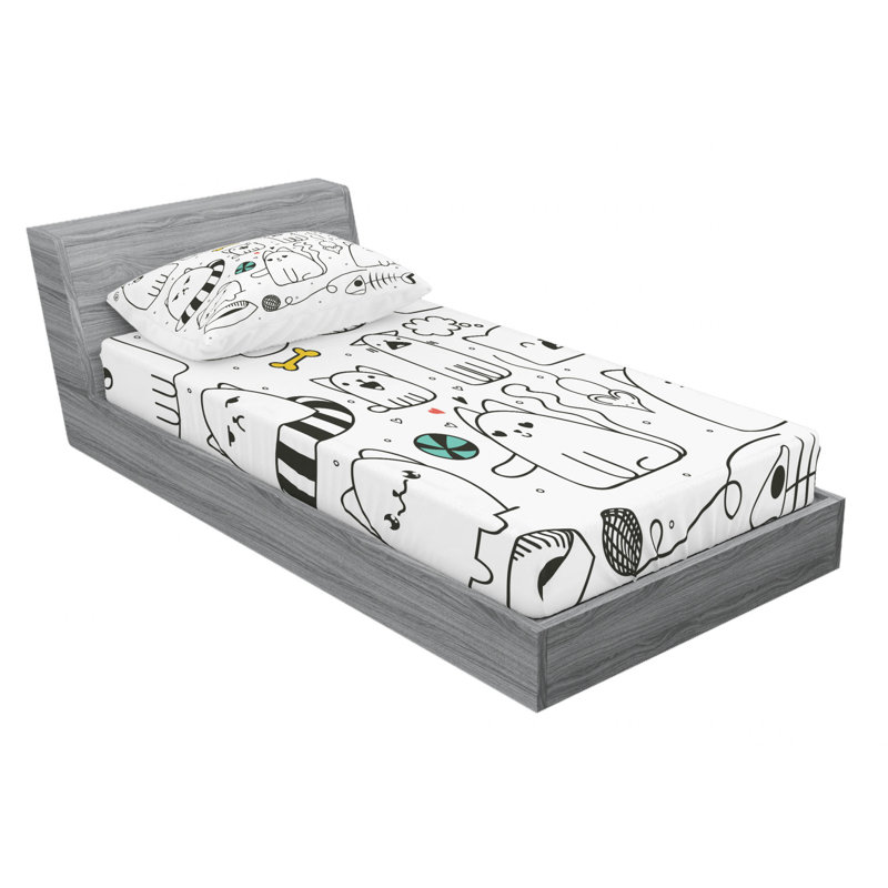 Microfiber Sheet Set, Twin Sheet Set with Fitted Sheet