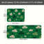 Tapis de cuisine vert antidérapant 2 pièces Green Shamrocks