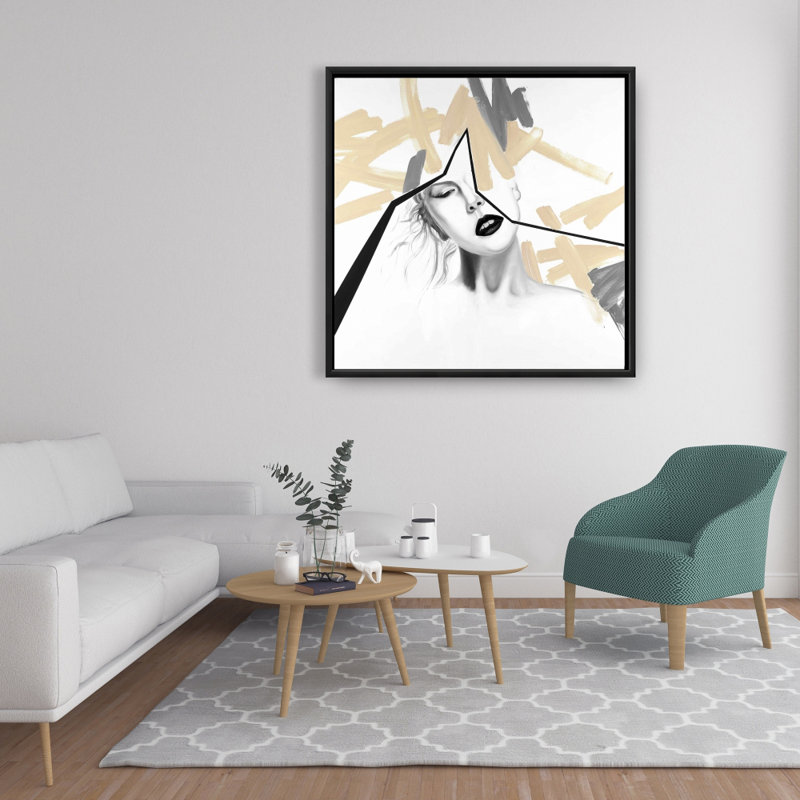 "Femme divisée" sur toile, H 36 po x l 36 po
