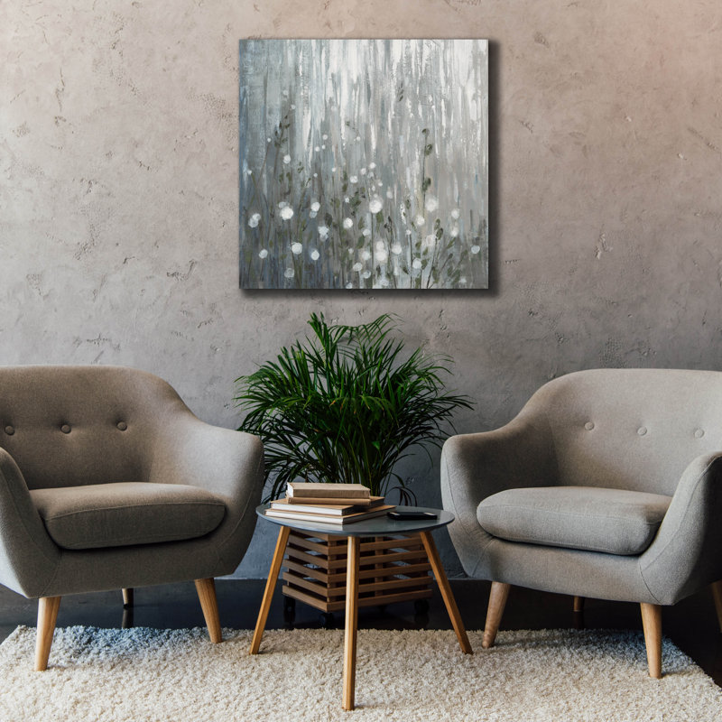 "Jan Branches gris" par Silvia Vassileva, art mural sur toile, 37 po x 37 po