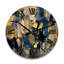 Jazz Interchange In Blue I - Abstract Collages Oversized Wood Wall Clock-1244609009