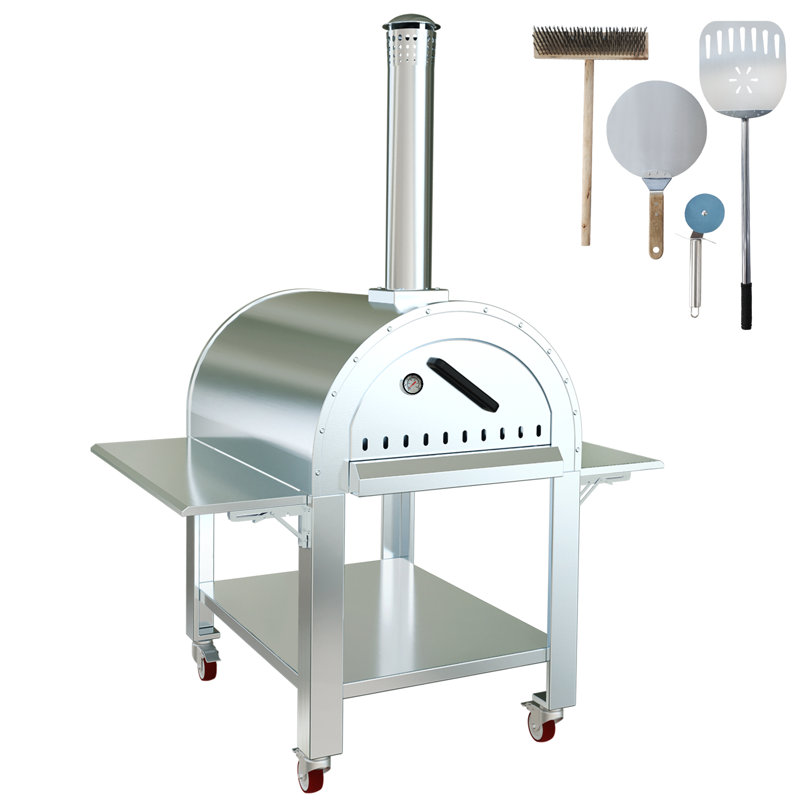 Yesurprise Free Standing Wood Burning Pizza Oven, 80" H x 46" W x 32" D
