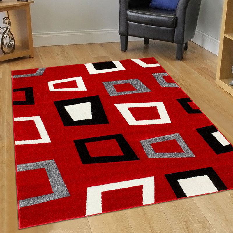 Abstract Indoor Rug, Rectangle 3'9" x 5'1"