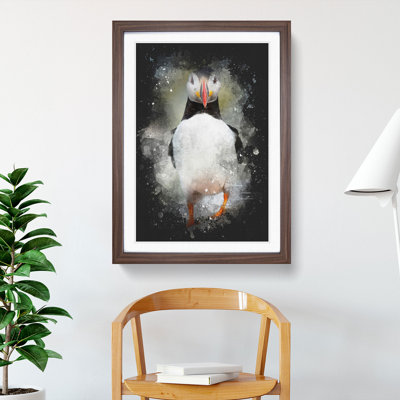 Atlantic Puffin Birds Vol.6 Paint Splash - Picture Frame Graphic Art