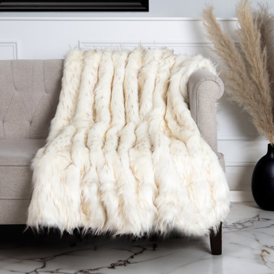 Harwick Iced Fox Faux Fur Blanket